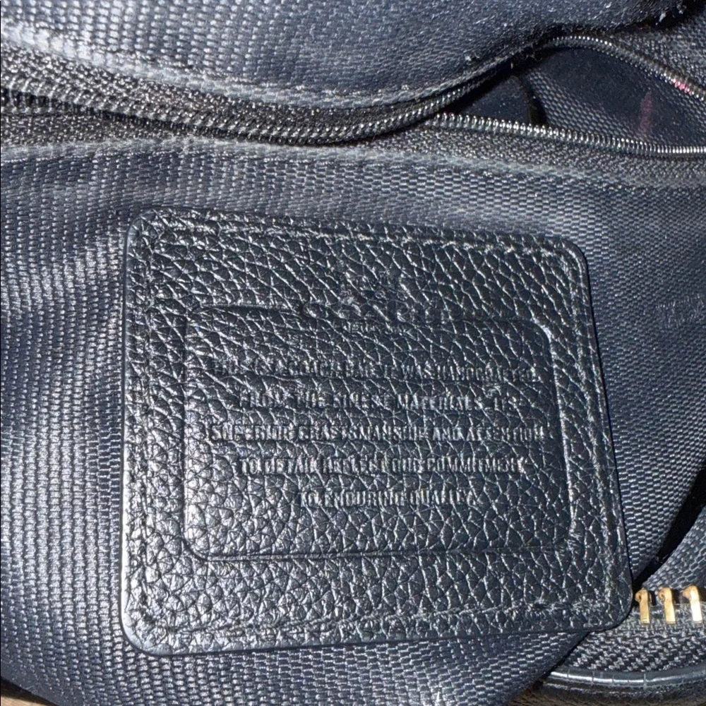 Coach Prairie Whiplash Satchel Crossbody Handbag Black Pebbled Leather preowned - Picture 10 of 16